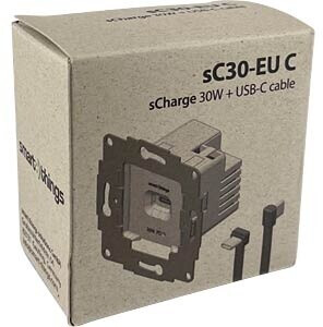 smart things sCharge sC30-EU C 30 W presa USB da incasso con cavo USB-C (25 cm), perfetta per l'alimentazione permanente di smartphone e tablet smart things sCharge sC30-EU C 30 W presa USB da incasso con cavo USB-C (25 cm), perfetta per l'alimentazione permanente di smartphone e tablet