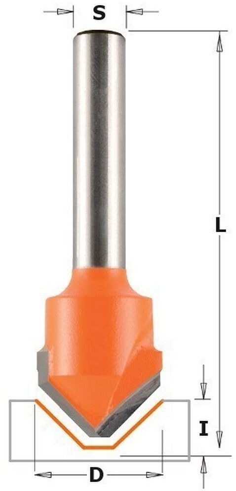 CMT ORANGE TOOLS 380.101.11 - VHM-FRÄSER Z2 S=M8X1 D=10X70X90 RE