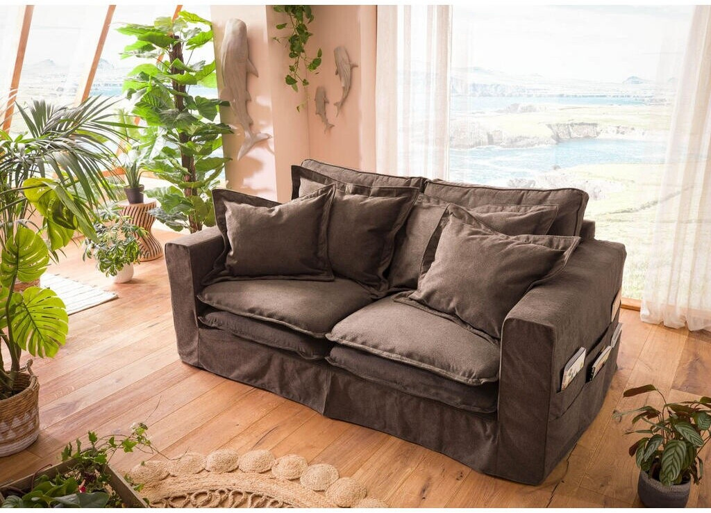 Massivmoebel24 Kingston Hussensofa 2-Sitzer Stoff Taupe (68-920-100-0198) ab 1.028,93 € (Oktober 2026)