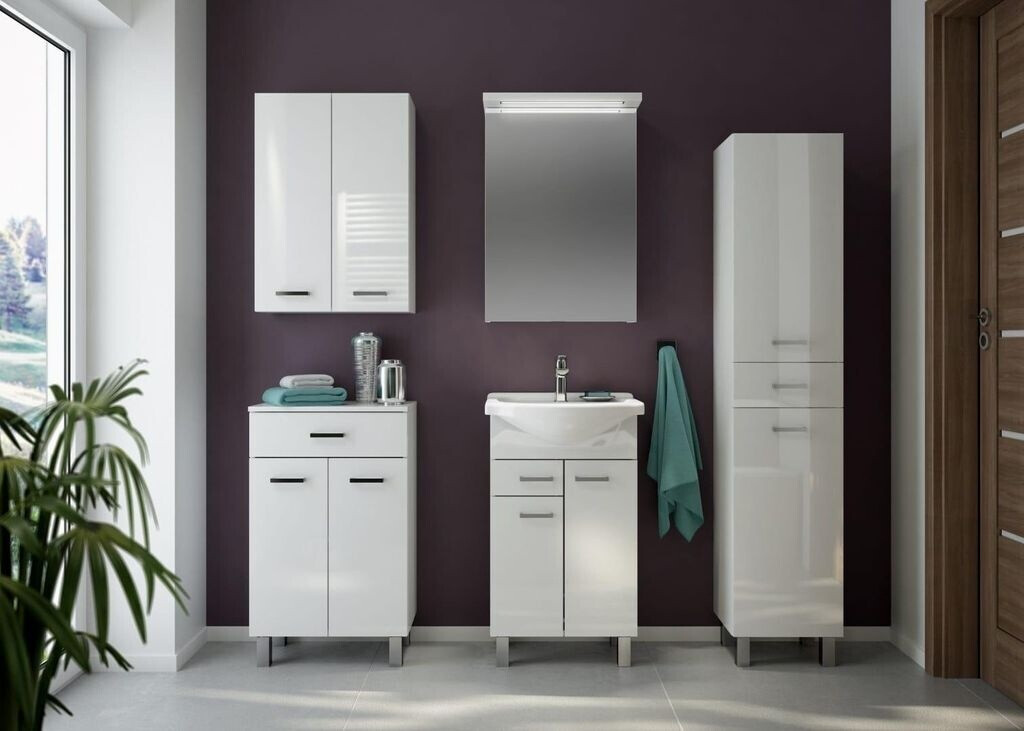 Deftrans Mea Badschrank stehend 50x85x30cm Weiß Hochglanz mit Schublade (MC476984/ALL) ab 98,99 € (Oktober 2026)