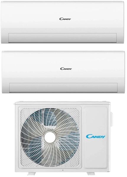 Candy Pura Dual Split Inverter Klimaanlage 9000+12000 BTU, R32, Wi-Fi, A++/A+ (CY-2T14OUT)