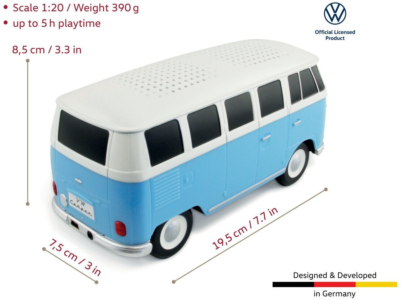 Brisa VW Collection Volkswagen T1 Bus Transporter Bluetooth Speaker ...