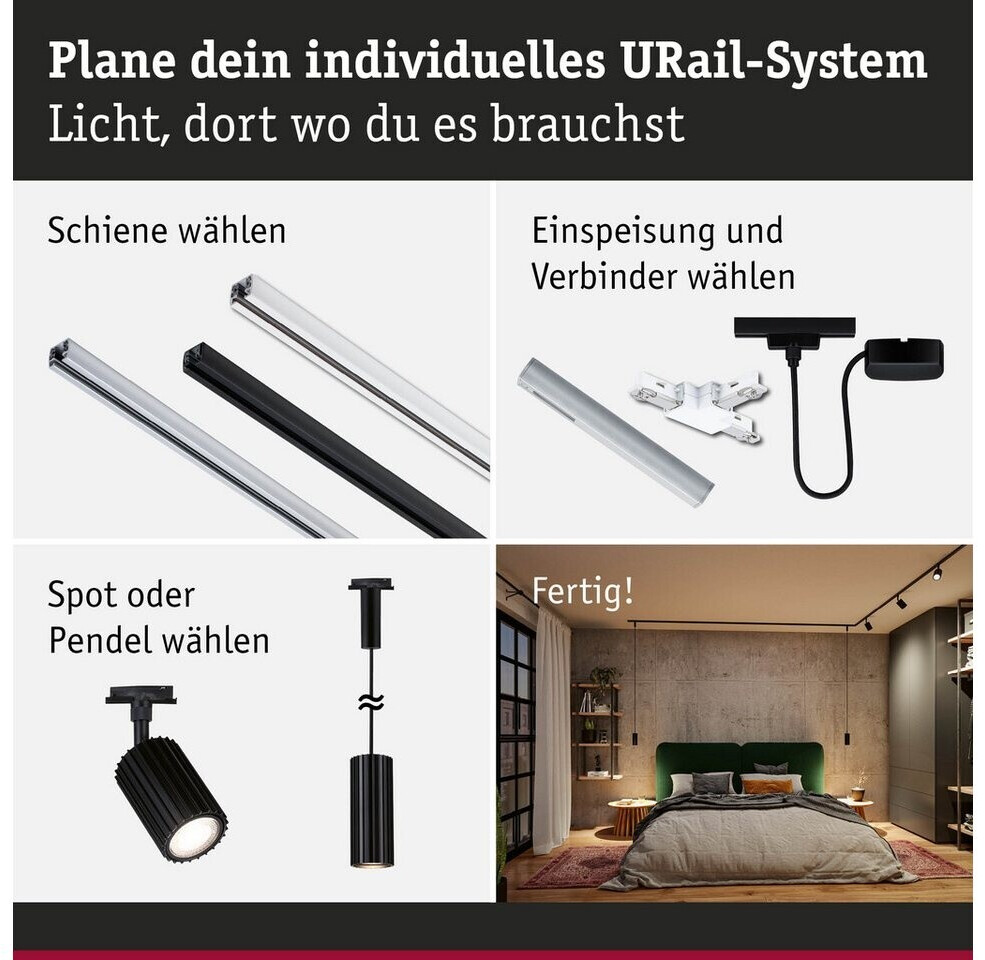 Urail Paulmann URAIL Pendel Lirena Ø 6cm schwarz matt (93146) ab 22,84 ...