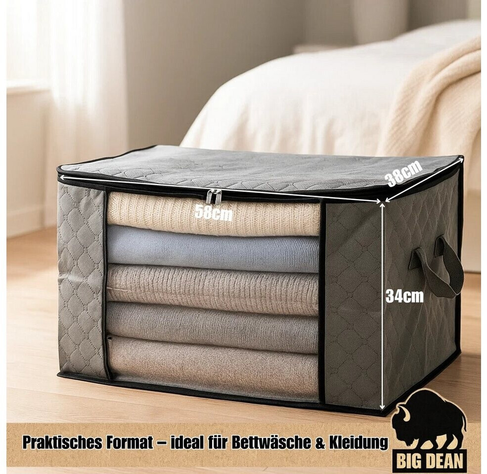 BigDean 6x 90L Aufbewahrungstasche Kleidung Aufbewahrung Kleideraufbewahrung ab 13,99 € (Oktober 2026)