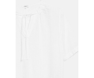 s.Oliver Strukturierte Viskosemix-Bluse mit Raffung weiß 2179125.0100 ...