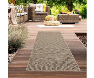 Carpetia Outdoorteppich robust und wetterfest - Rautenmuster beige/schwarz 160x230 cm ab 64,99 € (Oktober 2026)
