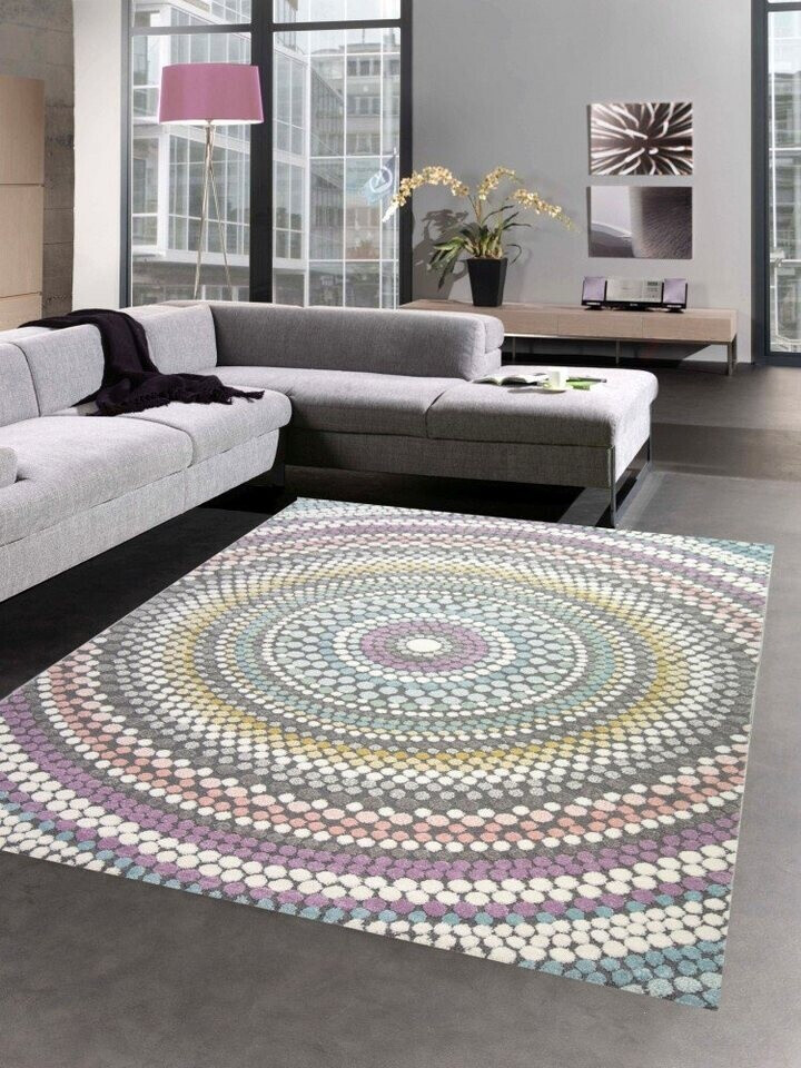 Carpetia Teppich modern Wohnzimmer Teppich Regenbogen gepunktet bunt pastell 200x290 cm ab 159,00 € (Oktober 2026)