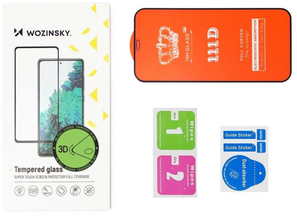 Wozinsky uper Durable Full Glue Tempered Glass Full Screen Protector Frame Case Friendly iPhone 16e / 14 / 13 Pro / iPhone 13 Black, Bild 5