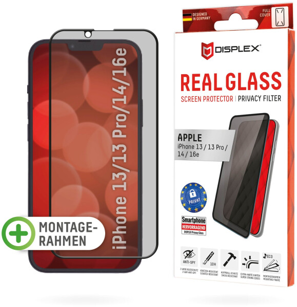 Displex Privacy Glass FC Apple iPhone 13/13Pro/14/16e/17e
