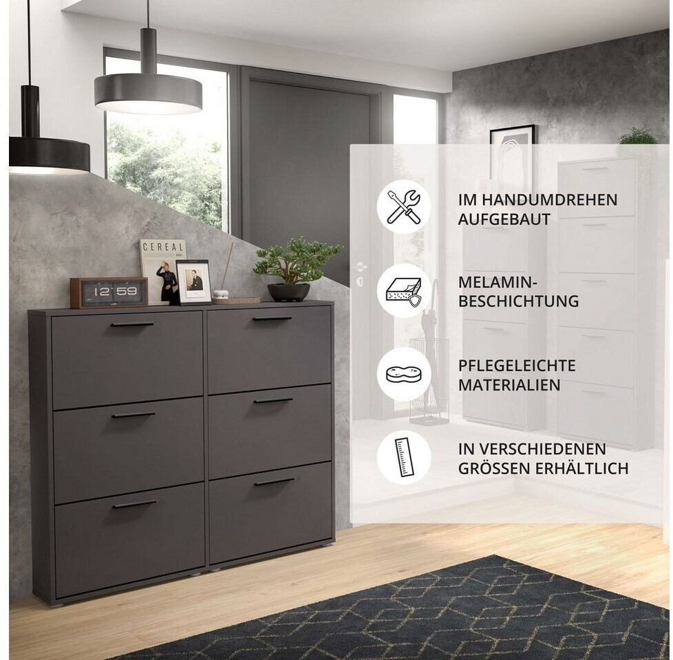 CarryHome Sam Schuhkipper 6 Klappen Anthrazit, 116x103x17cm (83206523-0) ab 89,89 € (Oktober 2026)