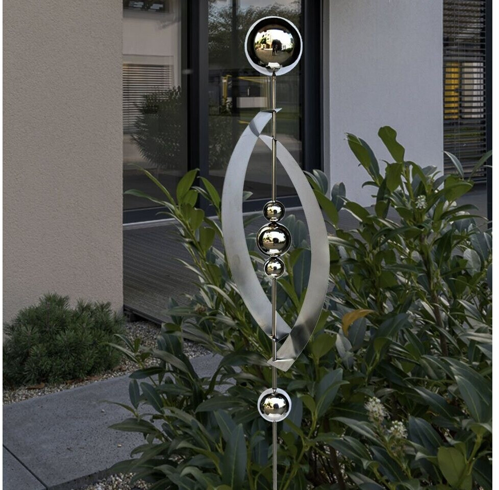 Garden Pleasure Gartenstecker Sirius Edelstahl Spirale mit Kugeln 140cm, silber ab 39,95 € (Oktober 2026)
