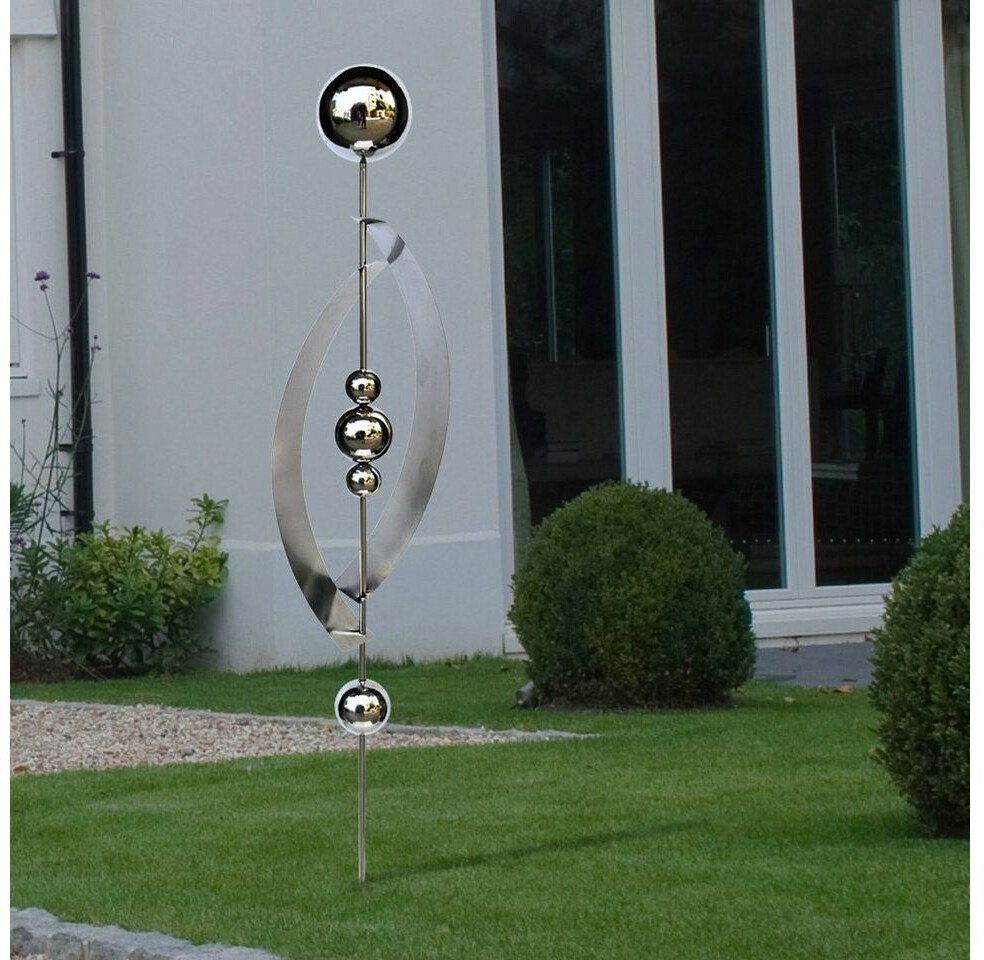 Garden Pleasure Gartenstecker Sirius Edelstahl Spirale mit Kugeln 140cm, silber ab 39,95 € (Oktober 2026)
