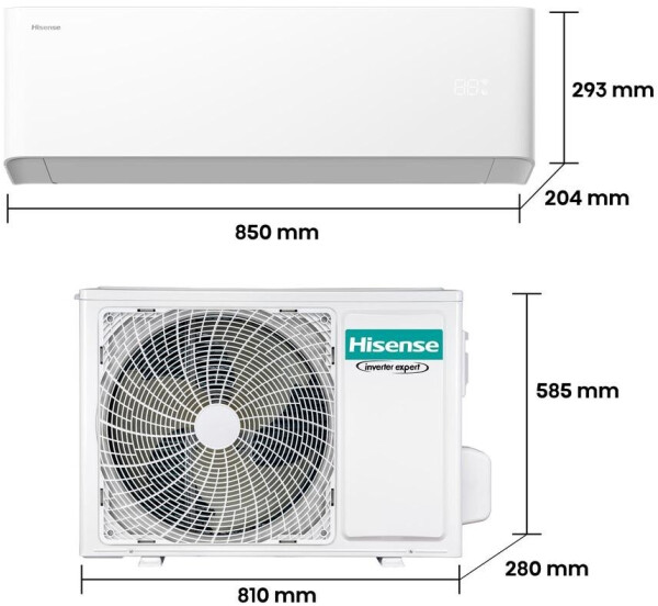 Hisense Uni Pure 12K Split-Inverter 3500W A+++ WiFi (HB35XU0A), Bild 4