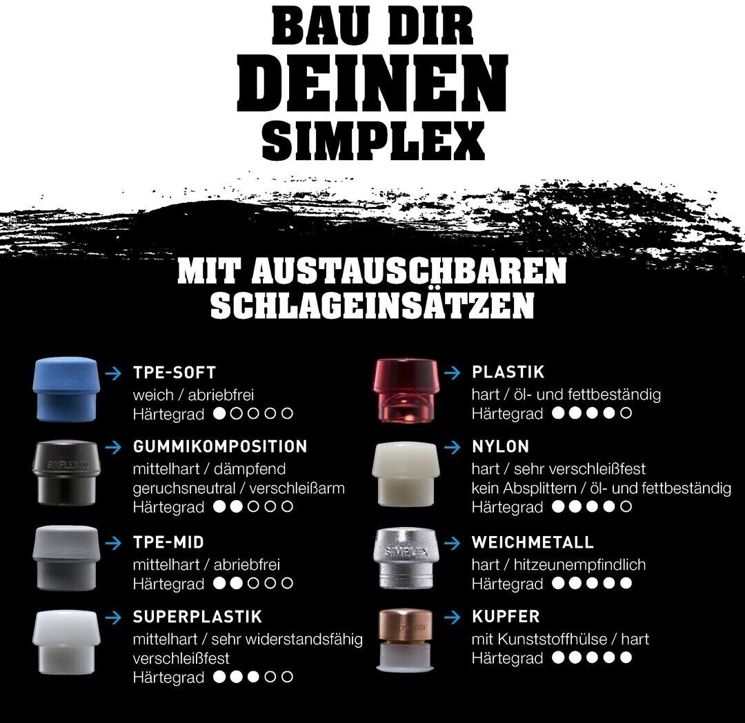 Halder SIMPLEX-Einsatz Gummikomposition schwarz mit Standfuß Ø80mm ...