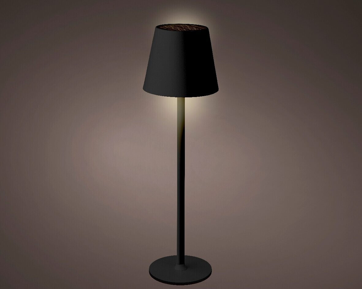 Lumineo Solar-Tischleuchte LED Warmweiß Metall Schwarz 11x37cm 150lm ab ...
