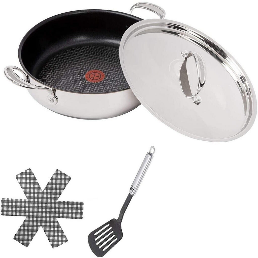 Tefal Jamie Oliver Servierpfanne 30 cm mit Deckel, Pfannenwender, Pfannenschonern 4-teilig ab 72,99 € (Oktober 2026)