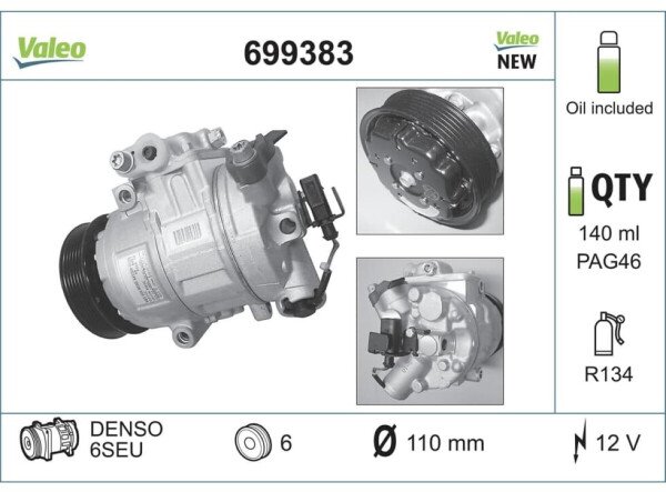Valeo Kompressor Klimaanlage 699383