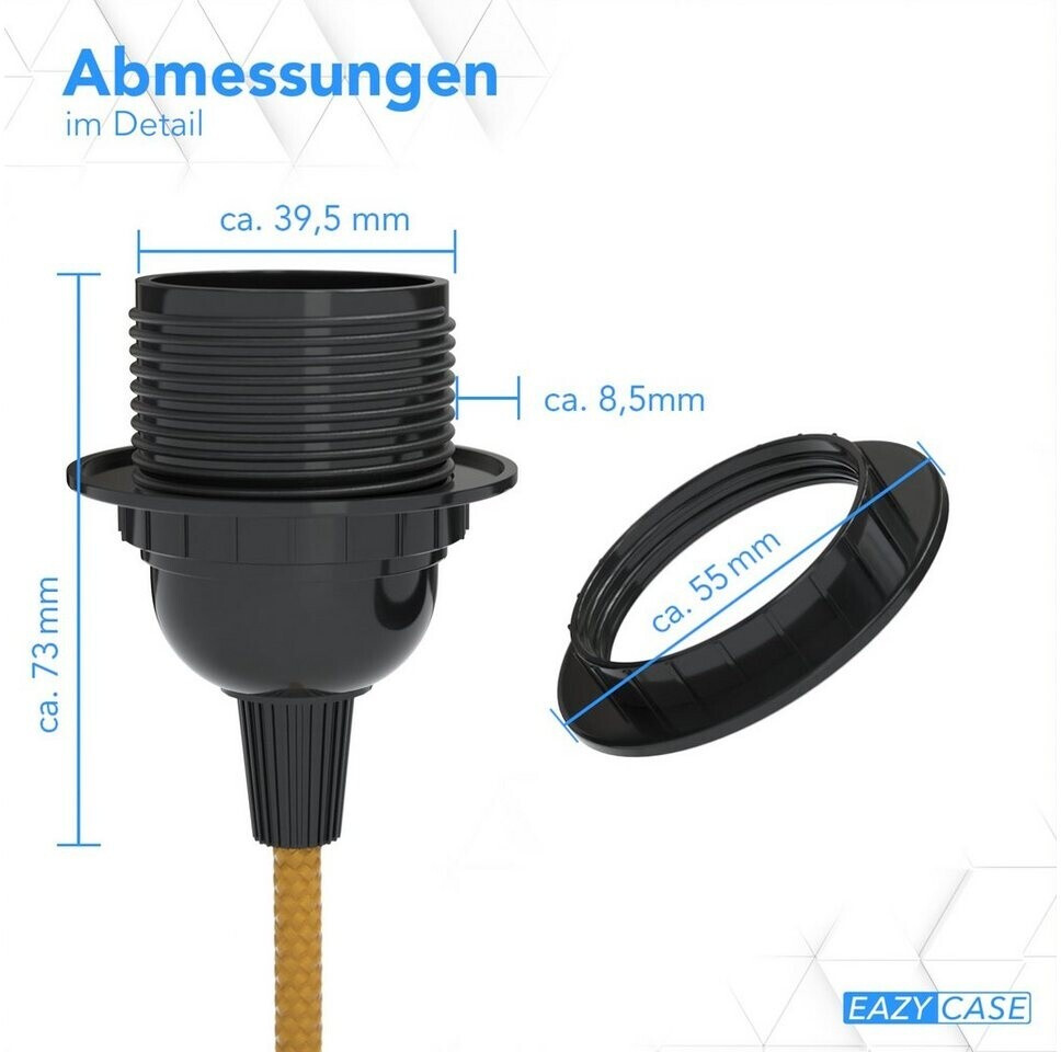 Produktbild von Alipis 3er-Set Lampenfassungs-Adapter – E26/E27 Konverter, Weiß, Mit Kupferkontakten Für Leuchten