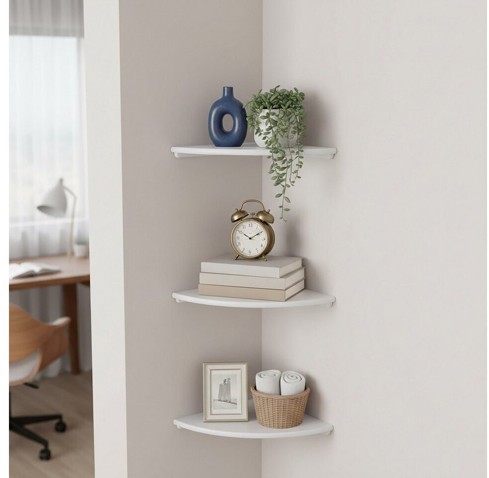 Relaxdays Eckwandregal Walnussholz (18x18x3cm) ab 16,31 € (Oktober 2026)