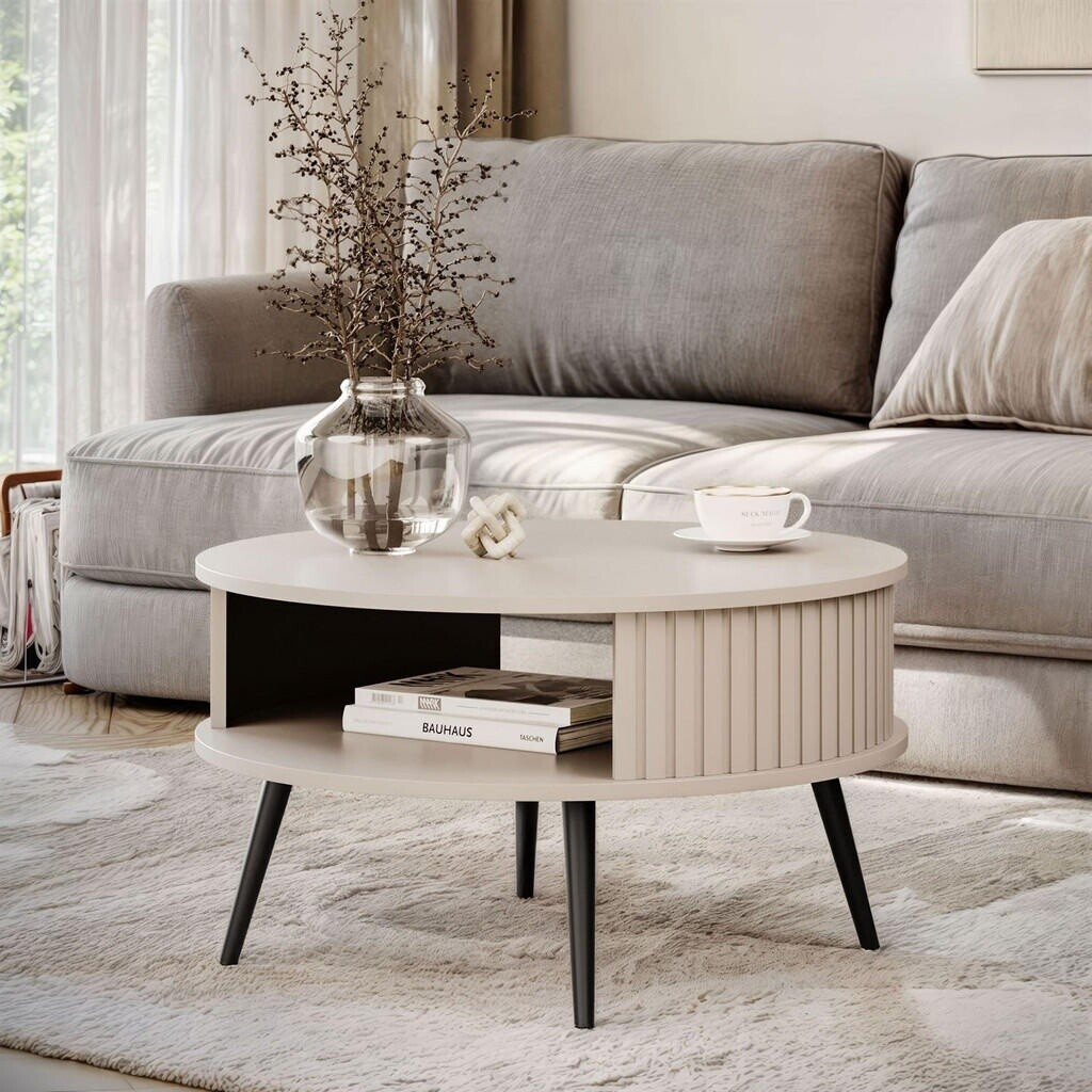 Lookway IVY Couchtisch rund mit Ablage, Beige, Ø76cm (800001221543) ab 209,00 € (Oktober 2026)