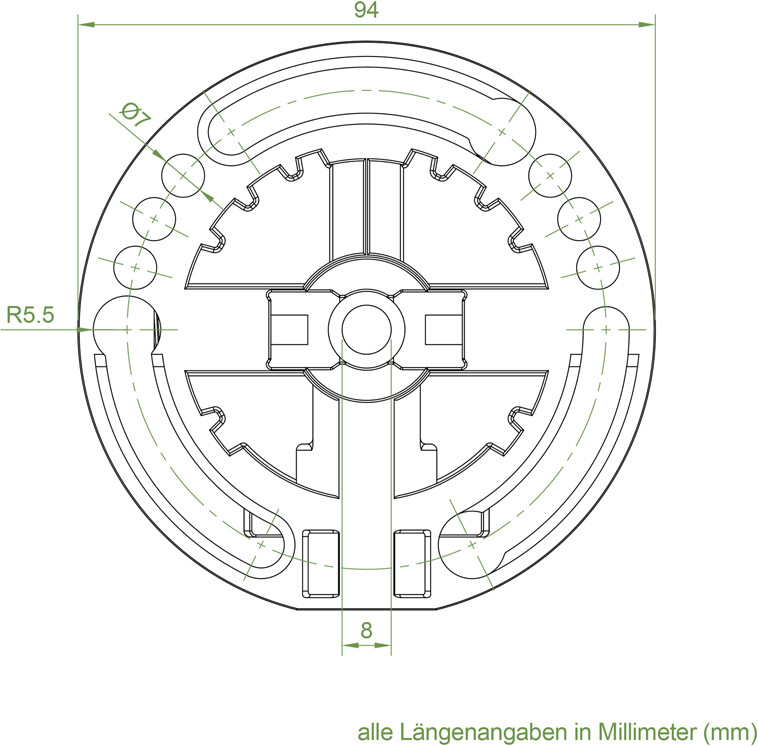 DIWARO Kegelradgetriebe K076 8:1 – Für Rolladen & Nutwelle, Links/rechts, 8 Mm Vierkant