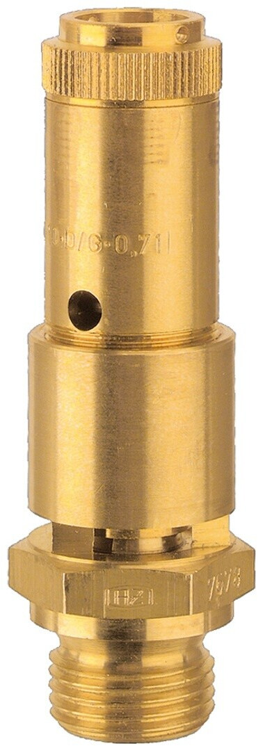 RIEGLER Sicherheitsventil DN10 – Messing, G 1/2, Ansprechdruck 0,5 Bar