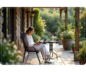 Sofotel Gartentisch rund, Stahl pulverbeschichtet, Sicherheitsglas, schwarz (298100) ab 17,99 € (Oktober 2026)