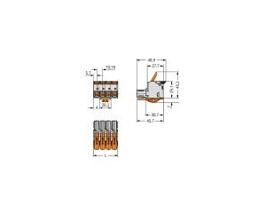 Produktbild von 1 Stück Wago 1-Leiter-Federleiste Hebel Push-in 10,00 Mm² Lichtgrau – 831-1105, Ungebraucht