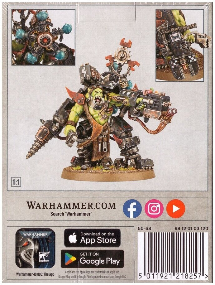 Warhammer 40 000 – Orks : Big Mek – Kit Plastique à Monter, Ingénieur Bionique Avec Armes Personnalisables