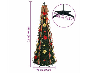 vidaXL Künstlicher Weihnachtsbaum 200 LEDs, grün, 215cm, PVC ab 70,9 € (August 2026)