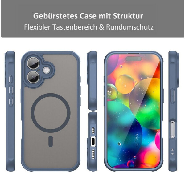 Betterfon Hülle Magnetisch Apple iPhone 17 Matte Case Blau, Bild 4