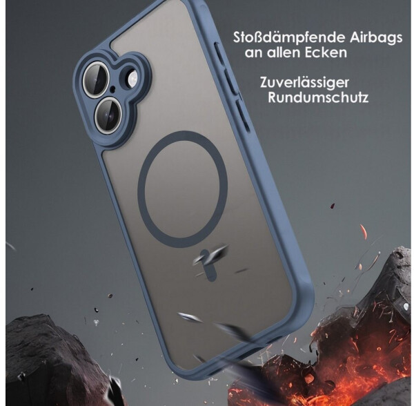 Betterfon Hülle Magnetisch Apple iPhone 17 Matte Case Blau, Bild 6