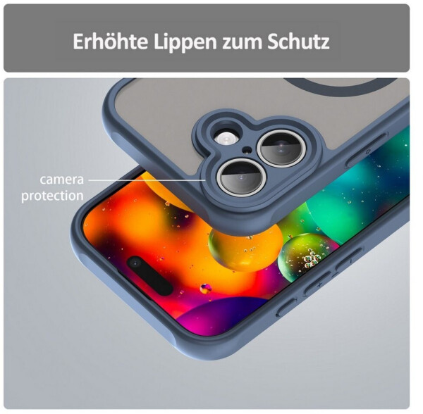 Betterfon Hülle Magnetisch Apple iPhone 17 Matte Case Blau, Bild 7