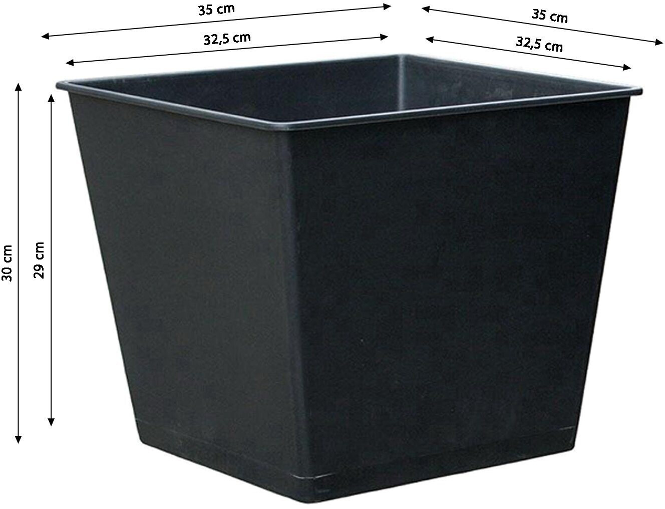 Dehner Universal-Pflanztopf-Einsatz, eckig, Kunststoff, schwarz, 36x36x30cm ab 19,99 € (Oktober 2026)
