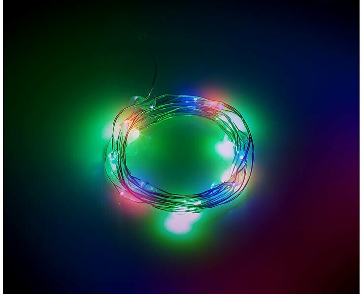Lunartec LED-Lichterdraht 10er-Set, 24 Mikro-LEDs, 1,2m, RGB, IPX4 ab 8,99 € (Oktober 2026)