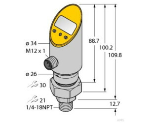 Turck Drucksensor PS0.25V-50, verdrehbar (6833856) ab 565,52 ...