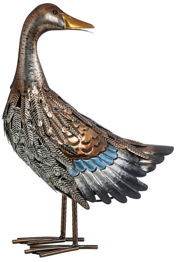 Dehner Gartenfigur Ente, Metall, silber/braun, 30x44x16cm (2080752) ab 29,99 € (Oktober 2026)