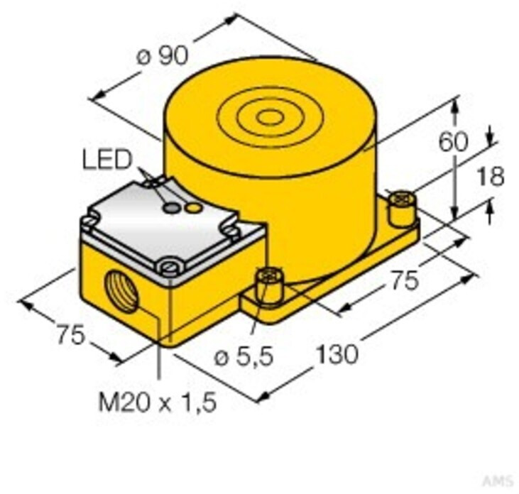 Turck Ni60-K90SR-VP4X2 Induktiver Näherungsschalter (15640) ab 244,54 ...
