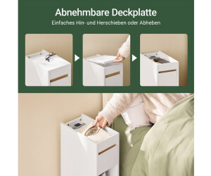 SoBuy FBT163 Nachttisch schmal, abnehmbares Tablett, Schublade (FBT163-WN) ab 30,95 € (Oktober 2026)