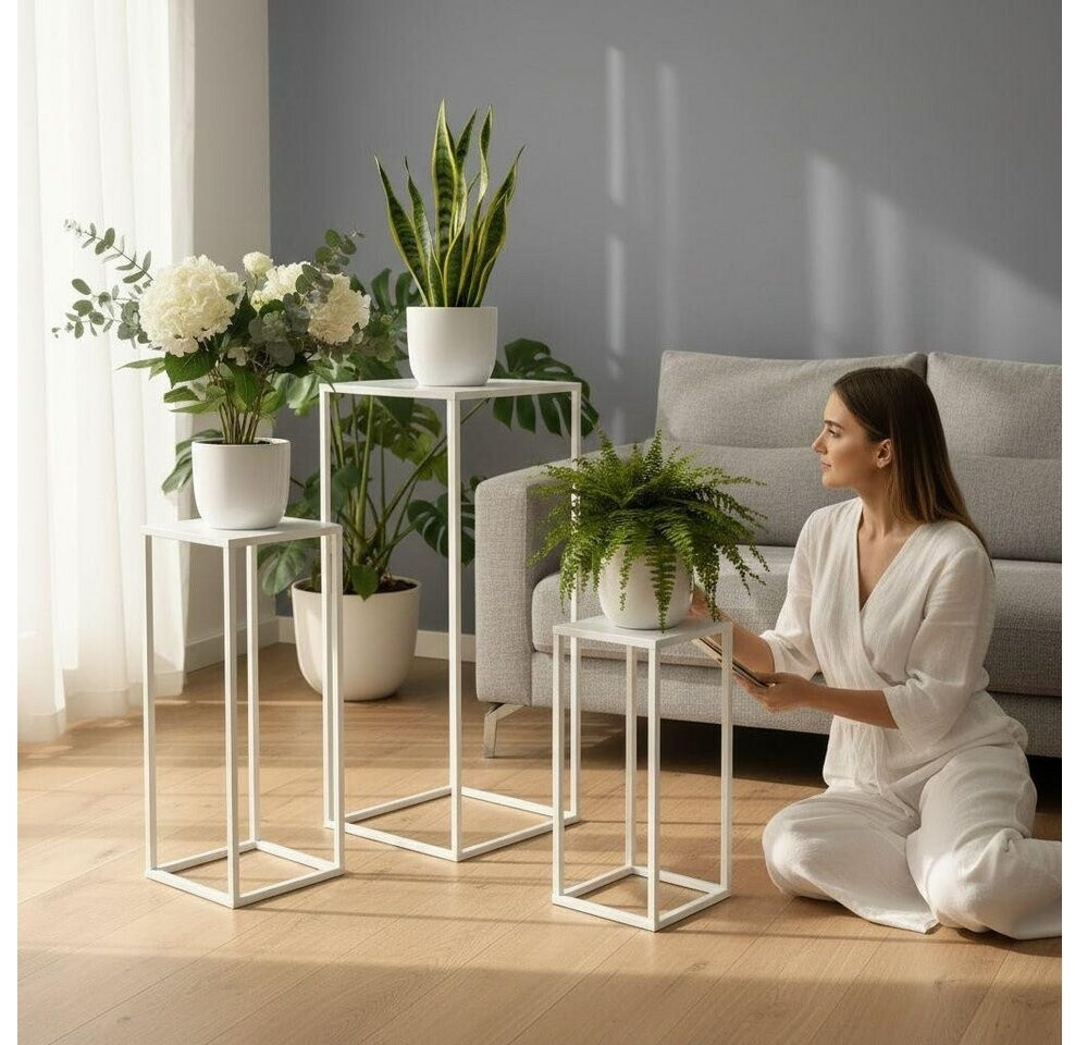 DanDiBo Blumenhocker Metall, weiß, eckig, 3er-Set (96482) ab 59,89 € (Oktober 2026)