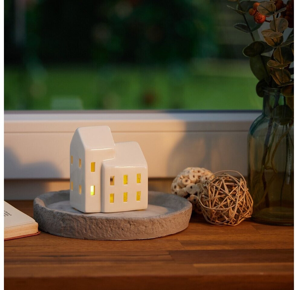 Relaxdays Teelichthaus Keramik, 9,5cm (Kerzenhalter) ab 13,43 € (Oktober 2026)