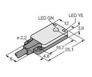 Turck VS2AN5RQ Miniatursensor Einweg-Lichtschranke Empfänger (3063097 ...
