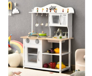 COIL Spielküche Aus Holz – Große Küche Mit Kühlschrank, Herd, Spüle & Zubehör – Weiß, Ab 3 Jahren