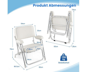Costway Bootsstuhl klappbar mit gepolstertem Sitz und Armlehnen ab 119,99 € (Oktober 2026)
