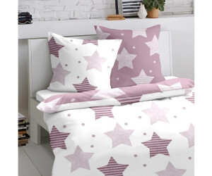 Traumschlaf Biber Bettwäsche Sterne lila 155x220 cm + 80x80 cm ab 49,99 € (Oktober 2026)