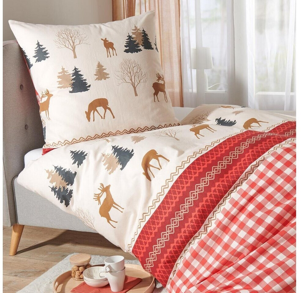 Traumschlaf Flanell Bettwäsche Landhaus 140x200 cm + 70x90 cm ab 34,99 € (Oktober 2026)