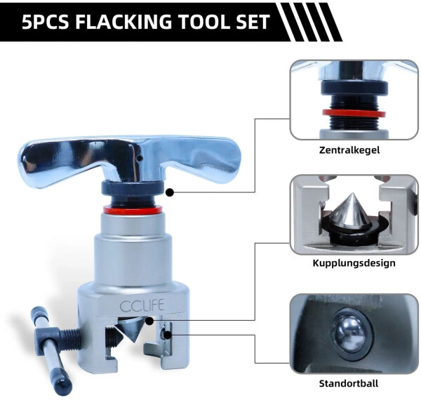 CCLife Technic Taumelbördelgerät metrisch/zöllig 5-19mm für Klimaanlage (4812), Bild 2