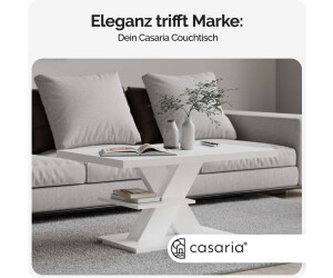 Casaria Detroit Couchtisch Holz, 2 Ablagen, weiß, 90x60x45cm ab 71,95 € (Oktober 2026)