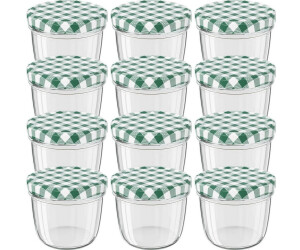 Wellgro Einmachgläser mit Schraubdeckel, grün kariert, 230ml, 12er-Set (To 82) ab 17,95 € (Oktober 2026)