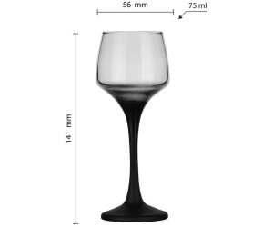 Sendez Likörgläser 75ml mit schwarzem Stiel, 6er-Set (2125) ab 18,99 € (September 2026)